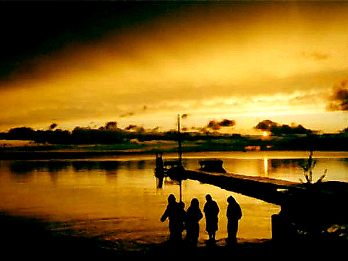 Sunset and dock silhouette, Cosy Cove Lake Nipissing